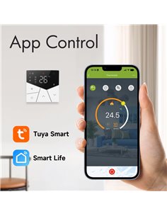 Smart θερμοστάτης πετρελαίου BHT-15GBLW, WiFi, χωνευτός, μαύρος