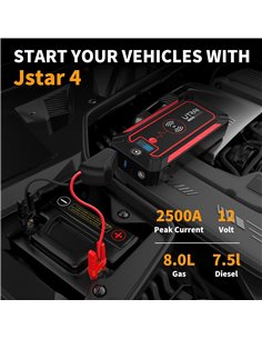 UTRAI εκκινητής μπαταρίας αυτοκινήτου JSTAR-4 με φακό, 12V/2500A, 16000mAh