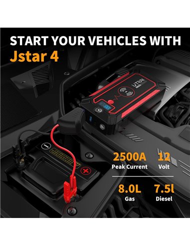 UTRAI εκκινητής μπαταρίας αυτοκινήτου JSTAR-4 με φακό, 12V/2500A, 16000mAh