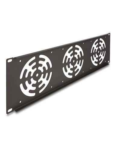 DELOCK κάλυμμα για 3x 120mm ανεμιστήρες 66747 για rack 19"/3U, μεταλλικό, μαύρο