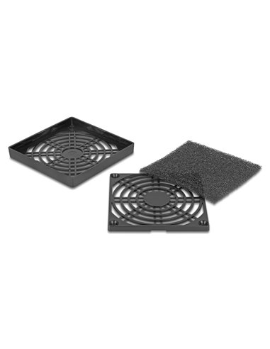 DELOCK σχάρα για 80mm ανεμιστήρα 67311 με φίλτρο σκόνης, πλαστική, μαύρη
