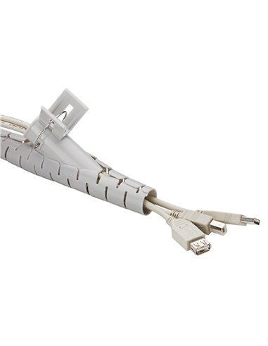 GOOBAY δεματικό καλωδίων 51922, πλαστικό, Φ20mm, 2.5m, γκρι