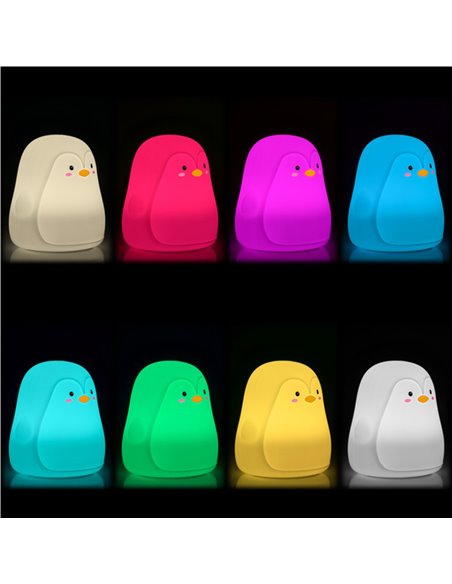 GOOBAY LED φωτιστικό νυκτός πιγκουίνος 61648, RGB, επαναφορτιζόμενο, λευκό