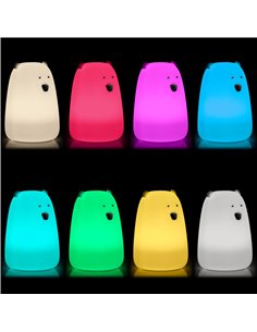 GOOBAY LED φωτιστικό νυκτός πολική αρκούδα 61647, RGB, επαναφορτιζόμενο, λευκό