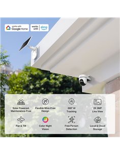 TP-LINK smart ηλιακή κάμερα Tapo C610 KIT, 2K/3MP, WiFi, PTZ, SD, IP65, EU/1.0