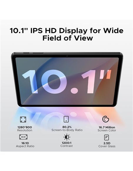 DOOGEE tablet Tab A9, 10.1", 3/64GB, Android 15, 6580mAh, μαύρο