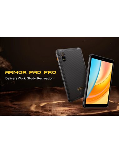 ULEFONE tablet Armor Pad Pro, 8", 8/256GB, 4G, 7650mAh, IP68/IP69K, μαύρο