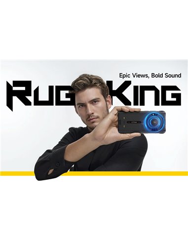 ULEFONE smartphone RugKing με ηχείο 3.5W, 5.99", 8/256GB, 9600mAh, IP68/IP69K, μαύρο