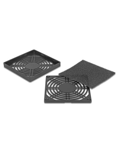 DELOCK σχάρα για 92mm ανεμιστήρα 67312 με φίλτρο σκόνης, πλαστική, μαύρη