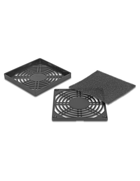 DELOCK σχάρα για 92mm ανεμιστήρα 67312 με φίλτρο σκόνης, πλαστική, μαύρη