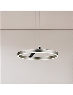 POWERTECH LED φωτιστικό οροφής HLL-0202, 29W, 4000K, Φ38x120cm, ασημί/μαύρο