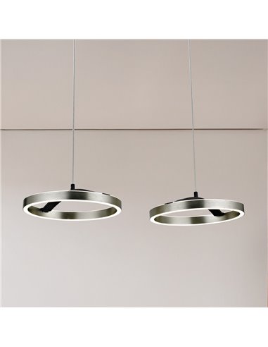 POWERTECH LED φωτιστικό οροφής HLL-0203, 42W, 4000K, 70x30x120cm, ασημί/μαύρο