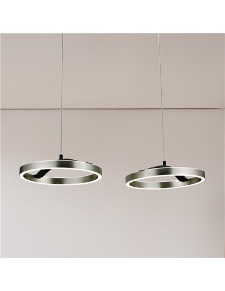 POWERTECH LED φωτιστικό οροφής HLL-0203, 42W, 4000K, 70x30x120cm, ασημί/μαύρο