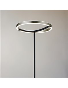 POWERTECH LED φωτιστικό δαπέδου HLL-0204, 42W, 4000K, Φ38x157cm, ασημί/μαύρο