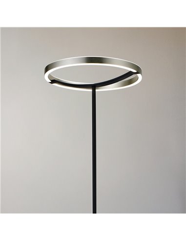 POWERTECH LED φωτιστικό δαπέδου HLL-0204, 42W, 4000K, Φ38x157cm, ασημί/μαύρο