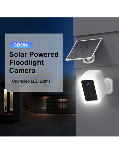 VSTARCAM smart ηλιακή κάμερα CB554 με φωτισμό, 3MP, WiFi, SD, 5200mAh, IP66