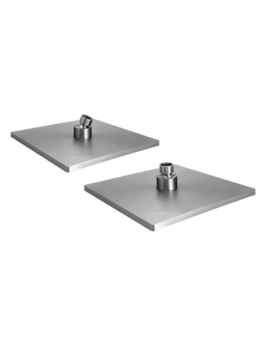 BRUNO κεφαλή ντους BRN-0266, πλαστική, τετράγωνη,  22.8 x 22.8cm, ασημί