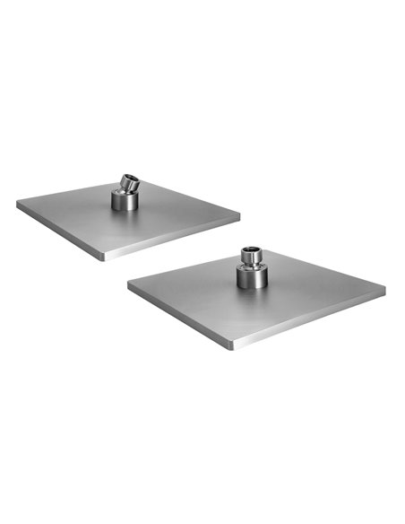 BRUNO κεφαλή ντους BRN-0266, πλαστική, τετράγωνη,  22.8 x 22.8cm, ασημί