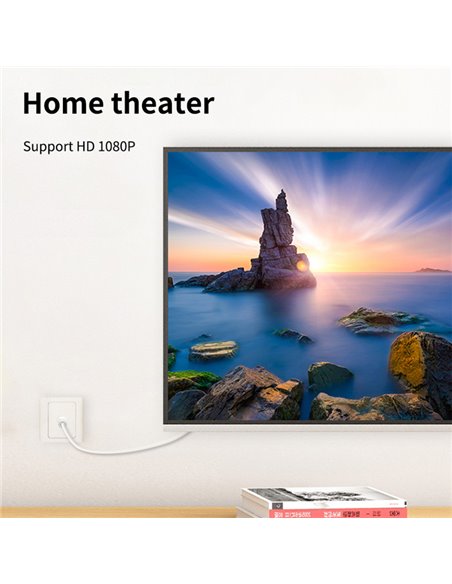 CABLETIME καλώδιο κεραίας CT-AV101-10, γωνιακό, 75 Ohm, 1m, λευκό