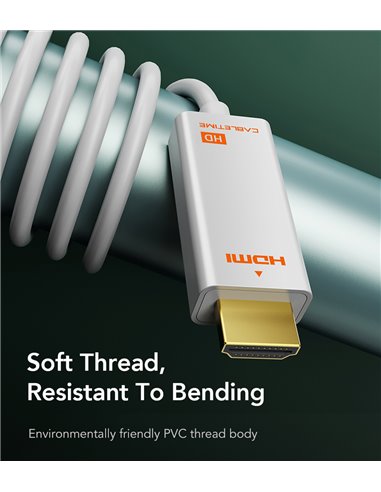 CABLETIME καλώδιο mini DisplayPort σε HDMI CT-AV588-03G, 1080p/60Hz, 1m, λευκό