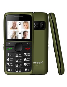 POWERTECH κινητό τηλέφωνο Sentry Eco V2 PTM-42, dual SIM, πλήκτρο SOS, χακί