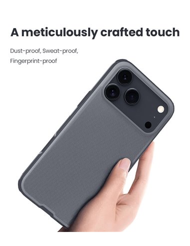 NILLKIN θήκη Super Frosted Shield Pro για Apple iPhone 17 Pro, διάφανη/μαύρη