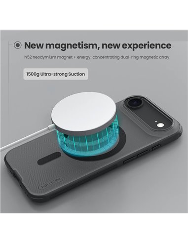 NILLKIN θήκη Super Frosted Shield Pro Magnetic για Apple iPhone 17 Air, διάφανη/μαύρη