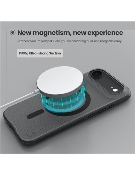 NILLKIN θήκη Super Frosted Shield Pro Magnetic για Apple iPhone 17 Air, διάφανη/μαύρη