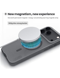 NILLKIN θήκη Super Frosted Shield Pro Magnetic για Apple iPhone 17 Pro, διάφανη/μαύρη