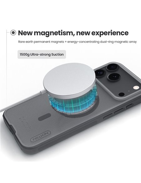 NILLKIN θήκη Super Frosted Shield Pro Magnetic για Apple iPhone 17 Pro, διάφανη/μαύρη