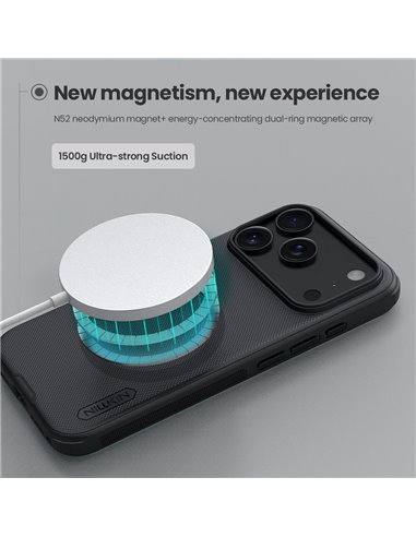 NILLKIN θήκη Super Frosted Shield Pro Magnetic για Apple iPhone 17 Pro Max, μαύρη