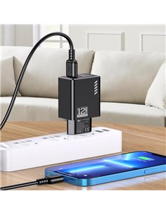 KAKUSIGA φορτιστής τοίχου KSC-1237, 2x USB, 12W, λευκός