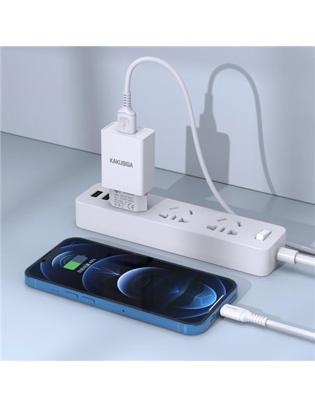 KAKUSIGA φορτιστής τοίχου KSC-930, USB, 2.4A, λευκός