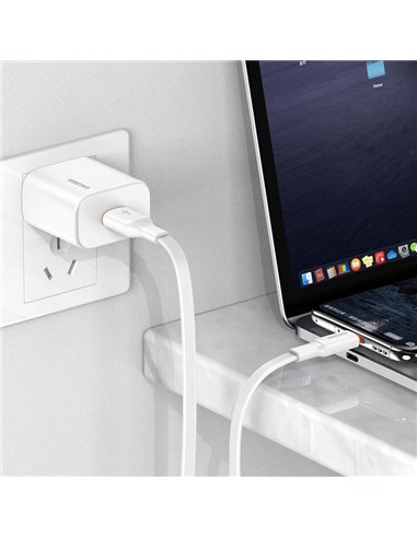 KAKUSIGA καλώδιο USB-C σε USB KSC-999, 5A, 480Mbps, flat, 1m, λευκό
