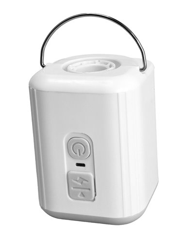 POWERTECH μίνι τρόμπα PT-1553 με φακό, 5W, επαναφορτιζόμενη, λευκή