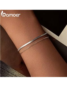 BAMOER βραχιόλι BSB193, ασήμι 925, ασημί