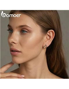 BAMOER σκουλαρίκια καρφωτά SCE1769, ασήμι 925, ασημί