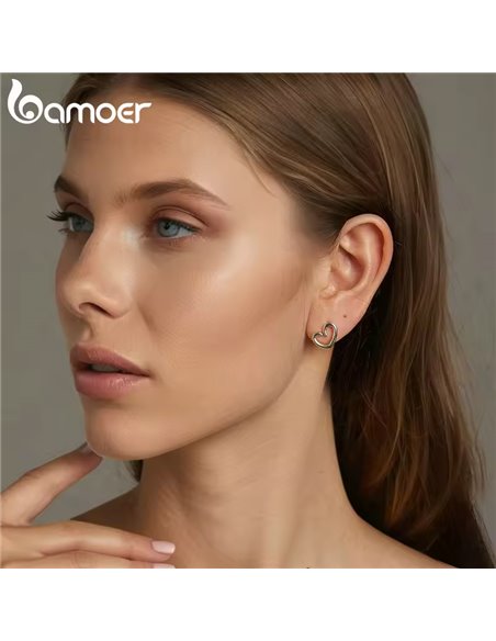 BAMOER σκουλαρίκια καρφωτά SCE1769, ασήμι 925, ασημί