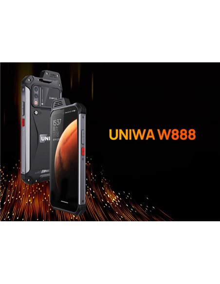 UNIWA smartphone W888, 6.3" HD+, 4/64GB, ηχείο 2W, Atex Zone 2, IP68, μαύρο