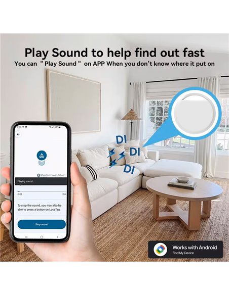 HAVEDEER smart tag ACCUTAG για Android συσκευές, Bluetooth tracker, λευκό