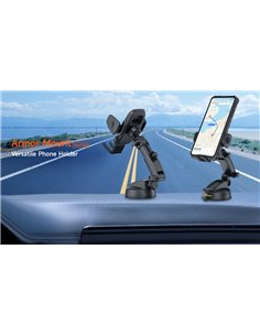 ULEFONE βάση smartphone αυτοκινήτου UAN15 για ταμπλό, 58-100mm x 120mm, μαύρη