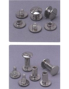 Βίδες ασημί αρσενικές/θηλυκές για μενού 7χιλ. (100 ζεύγη)