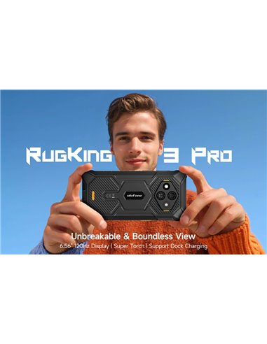 ULEFONE smartphone RugKing 3 Pro, 6.56", 8/128GB, 5700mAh, IP68/IP69K, μαύρο