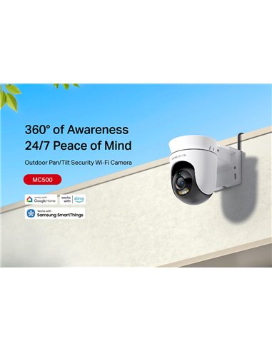 MERCUSYS smart κάμερα MC500, 1080p, WiFi, PTZ, SD, IP65, EU/1.0