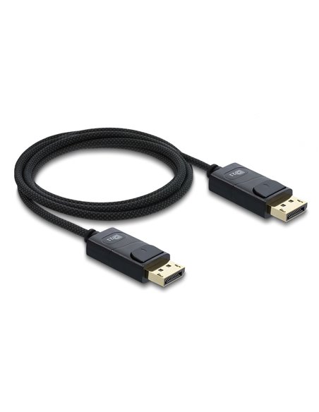 DELOCK καλώδιο DisplayPort 2.1 81672, 16K/60Hz, 80 Gbps, 2m, μαύρο
