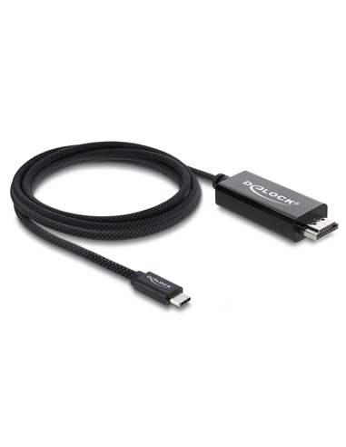 DELOCK καλώδιο USB-C σε HDMI 81704, 4K/60Hz, 2m, μαύρο