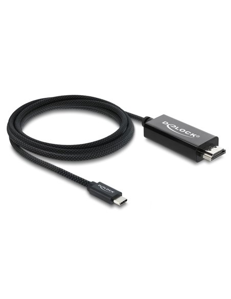 DELOCK καλώδιο USB-C σε HDMI 81704, 4K/60Hz, 2m, μαύρο