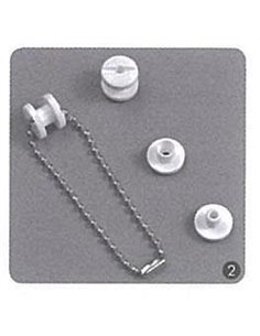 Βίδα λευκή με τρύπα μήκος 1,5εκ. (100τεμ)