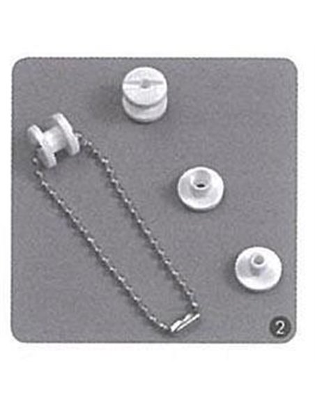 Βίδα λευκή με τρύπα μήκος 1,5εκ. (100τεμ)