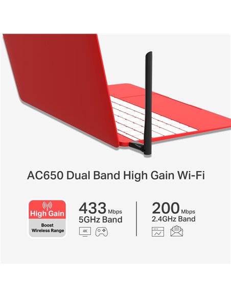 MERCUSYS ασύρματος USB αντάπτορας δικτύου MU6H, AC650, Dual Band, V 1.30